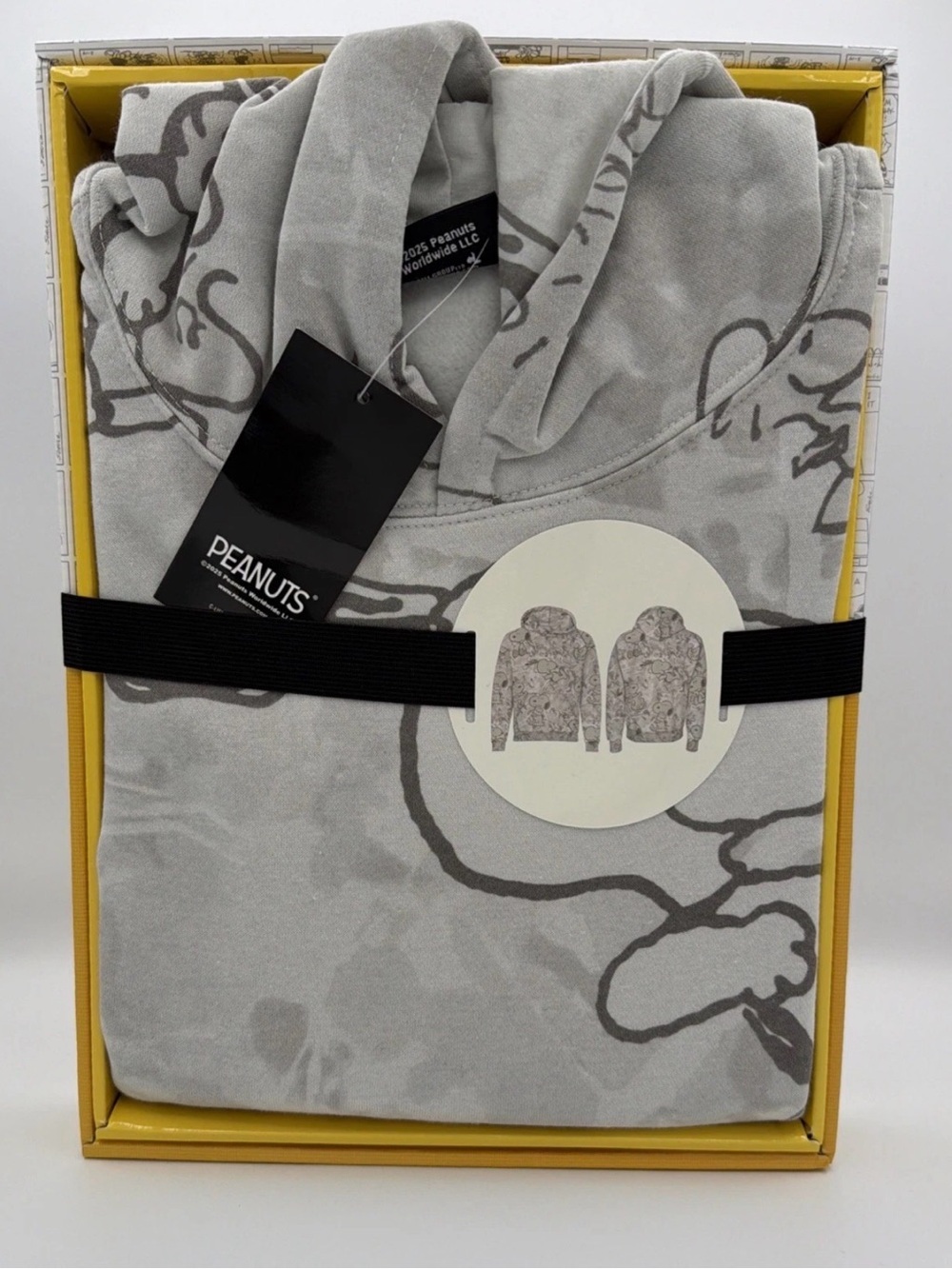 Peanuts Graphic Hoodie - Gray & Charcoal Print - Medium